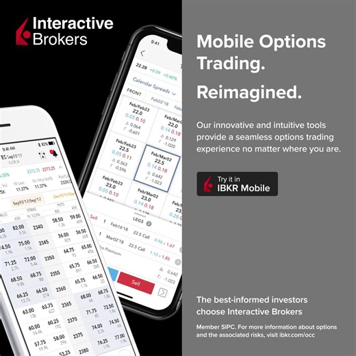 Manage your options on-the-go! Our IBKR Mobile app 📱 has everything you need to trade and manage your #options wherever you are: ibkr.com/moptf #optionstrading #IBKRMobile #IBKR | Interactive Brokers