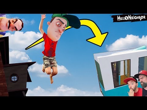 HARDEST JUMP IN HELLO NEIGHBOR! (It Took Us 2 Videos!)