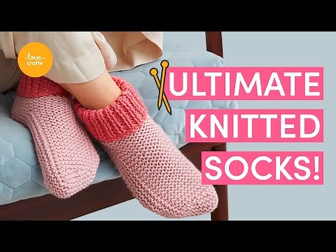 How to knit DB cosy slipper socks - step by step tutorial!