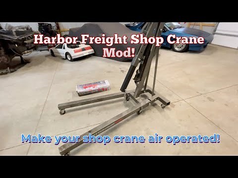 Harbor Freight Pittsburg automotive shop crane pneumatic mod
