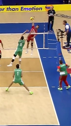 What a spike by Morteza 😱 #epicvolleyball #volleyballworld #volleyball