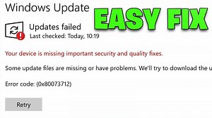 How To Fix 0x80073712 Windows Update Error Code - NEW 2026