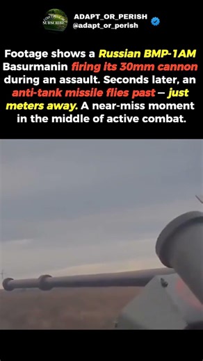 Missile Flies Past BMP by Meters During Assault #shorts
