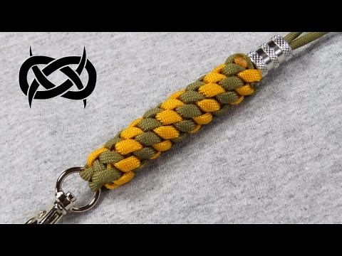 How to make a 4 Strand Crown Braid ID Lanyard Tutorial (Paracord 101)