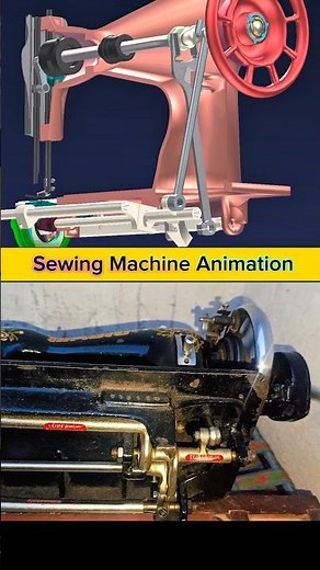 Sewing Machine Mechanism | Animation and Real Model Showing Internal Working