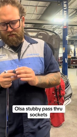 Olsa stubby impact pass through sockets can also use on a regular ratchet as a stubby #cooltools #mechanic #mechaniclife #carrepair | Master Tech