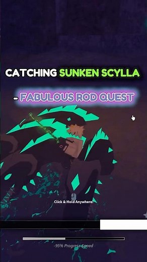 Catching SUNKEN SCYLLA and Completing FABULOUS ROD Quest in Fisch Roblox!