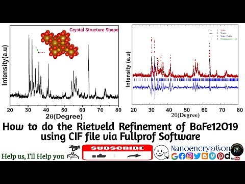 How to do the Rietveld Refinement of BaFe12O19 using CIF file via Fullprof Software.