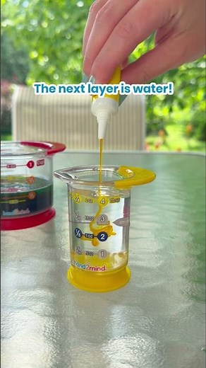 Try this fun liquid density experiment at home! 🧪🌈