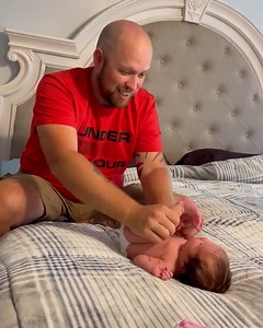 62M views · 1.6K reactions | This dad has the best method for helping his gassy baby, wait for it  | LADbible Australia | Facebook