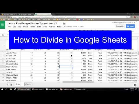 How to Divide in Google Sheets