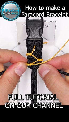 Paracord Bracelet Stitched Without Fid or Needle Lark's Head Knot Tutorial