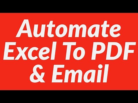 Automate Excel To PDF & Send PDF Document As Mail Attachment