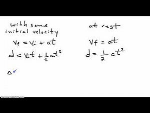 Equations for Motion under Constant Acceleration