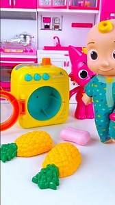 ASMR Toy Unboxing Cocomelon & Pinkfong Washing Machine Set | Satisfying Toy Play with Subeo Toys