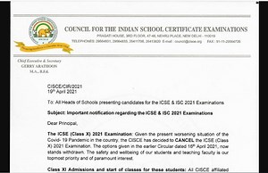 ICSE exam 2021 cancelled: CISCE ने रद्द किए एग्जाम, नोटिस जारी कर बताया अब आगे क्या होगा