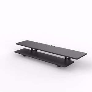 Dual Monitor Stand Riser, Monitor Stand for Desk, 2-Tier Monitor Riser for 2 Monitors Computer Stand TV Stand Riser, Desktop Oraganizer Stand for Home & Office (Black)