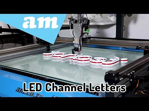 LED Backlit Channel Letter Sign by PrintUP 3D Printer and TruCUT Laser Cutting Machine How-to Video