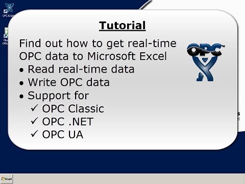 OPC Expert transfers Real Time Data to Excel