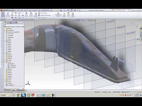 Converting scan data from escan into solid model inside solidworks