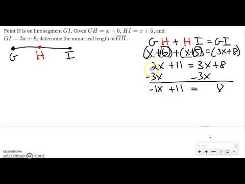 Segment Addition / Subtraction (Algebra)