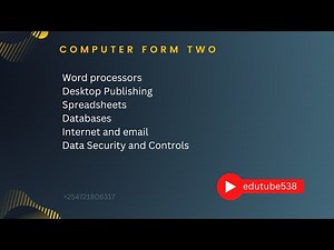 Introduction to Computer studies Form 2