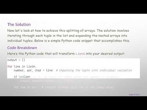 How to Split an Array into a List in Python