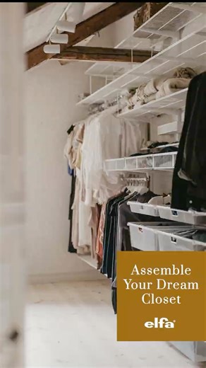 How to: assemble an Elfa wardrobe in the attic #transformyourhome #diy #interiordesign #walkincloset