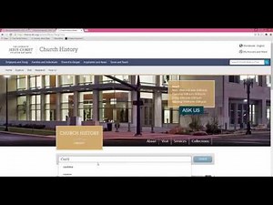 Searching the LDS Church History Library Website by Nicky Smith