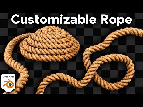 Customizable Rope - Geometry Nodes (Blender Tutorial)