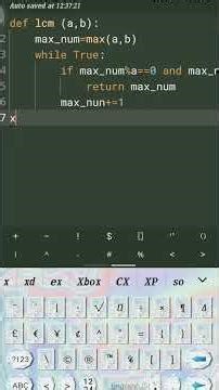 Lcm in python #python #subscribe #coding #support