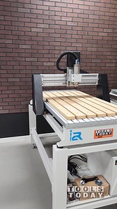 Setting up the i2R W.42 CNC machine now available from @toolstoday. This machine is unique in that it has a 48" cut capacity in the x direction allowing you to feed larger projects through the uprights and even to do tiling on a full 4'x8' sheet of plywood. We will have more in depth videos on this machine and we will compare this to the A series machine soon! - - - - - - - #TeamTOOLSTODAY - - - - - - - #toolstoday #woodshop #workshop #garage #woodworking #cnc #cncmachine | Toolstoday Router Bit
