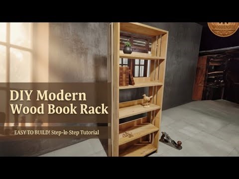 Beautiful Wooden Book Rack | Handmade Woodworking Project | Woodensiri #woodworking #wood #books