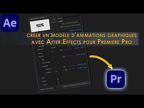 Créer un modèle d'animation graphique avec After Effects pour Premiere Pro