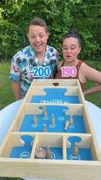 Skittles wooden bowling board game challenge #boardgames #bowling #games 🎳