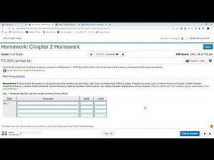 ACCT 2301 Chapter 2 Homework Overview