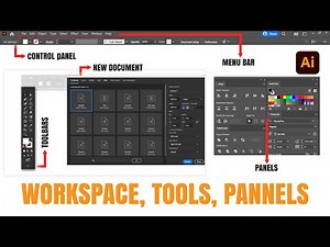 Adobe Illustrator for Beginners | Set Up Workspace - Interface & Control Bar