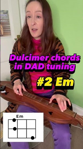 Mountain Dulcimer chords in DAD tuning #2 Em FREEchord chart #mountaindulcimer