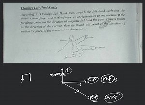 Flemings Left Hand Rule:- According to Flemings Left Hand Rule,... | Filo