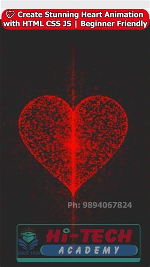 💖 Create Stunning Heart Animation with HTML CSS JS Beginner Friendly #html #css #js #javascript