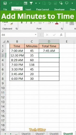 Easily Add Minutes to Time in Excel