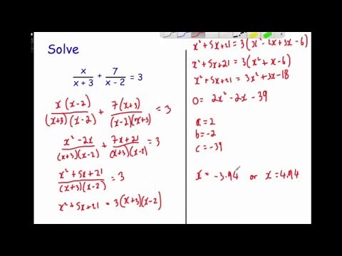 Equations: Advanced Algebraic Fractions