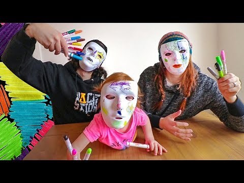 3 MARKER GAME MASTER MASK CHALLENGE vs. Mom and Dad 🎨