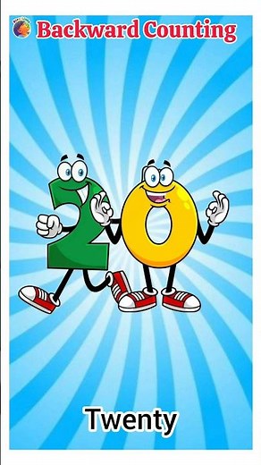 Backward counting from 20 to 1 #staylittlechannel #kidslearning