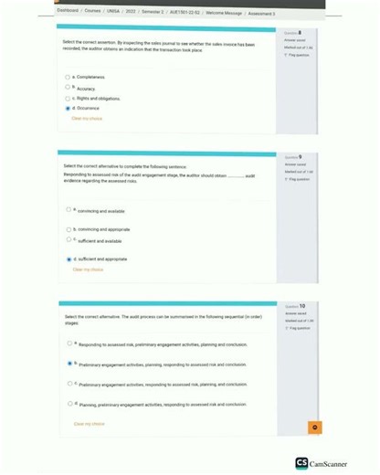 Exam elaborations AUE1501 Assignment 3 Semester 2 2022