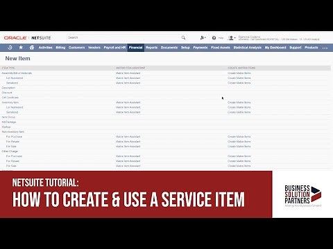 NetSuite Tutorial: How to Create & Use a Service Item