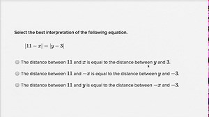 Interpreting absolute value as distance