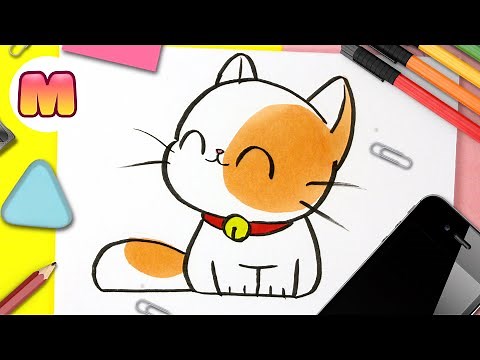 How to draw a KAWAII CAT 💖 EASY STEP BY STEP 💖 how to draw a baby kitten