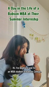 Let’s go inside a day in the life of a Babson College MBA at their internship with Meghana Gudluru MBA’26! #Babson #BabsonCollege #MBALife #DayInLife #SummerInternships | Babson College