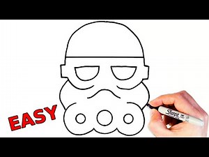 How to Draw a Stormtrooper Helmet | Star Wars Easy Tutorials